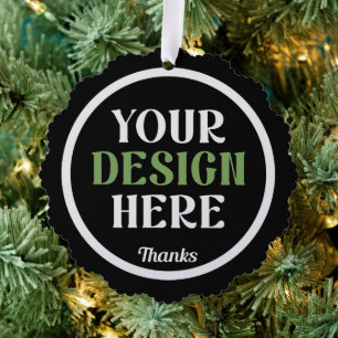 custom, unique, sleek & minimalist ornament card