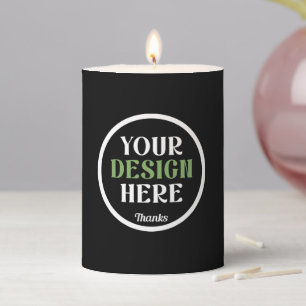 custom, unique, sleek & minimalist pillar candle