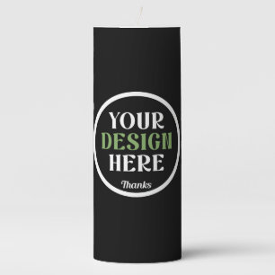 custom, unique, sleek & minimalist pillar candle
