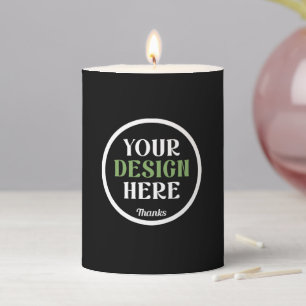 custom, unique, sleek & minimalist pillar candle