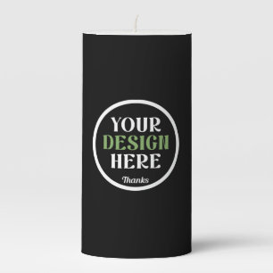custom, unique, sleek & minimalist pillar candle