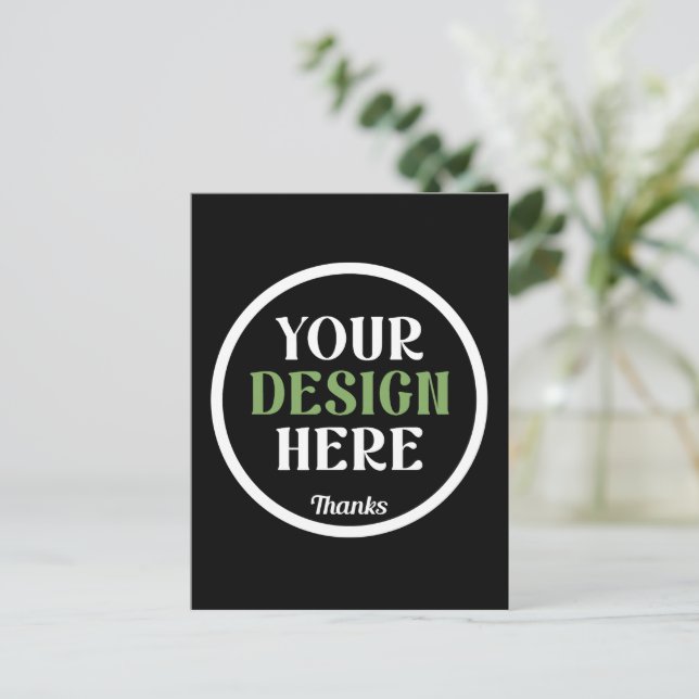 custom, unique, sleek & minimalist postcard (Standing Front)