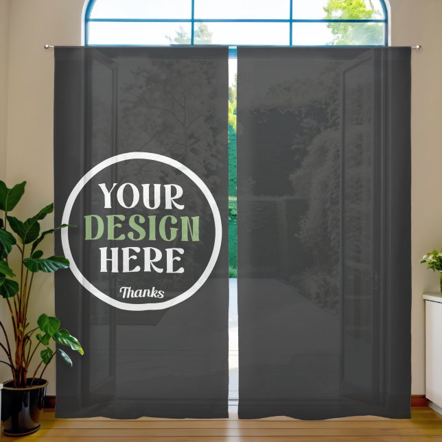 custom, unique, sleek & minimalist sheer curtains (Living Room)