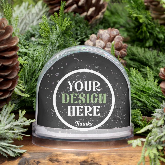 custom, unique, sleek & minimalist snow globe (Winter)
