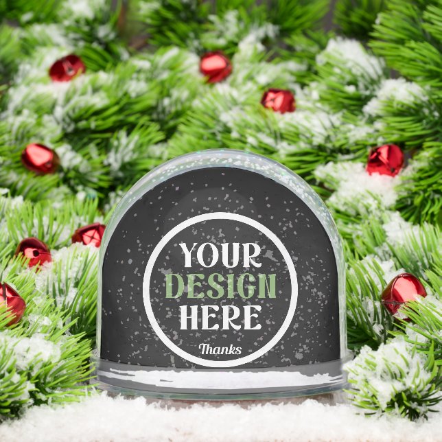 custom, unique, sleek & minimalist snow globe (Christmas)
