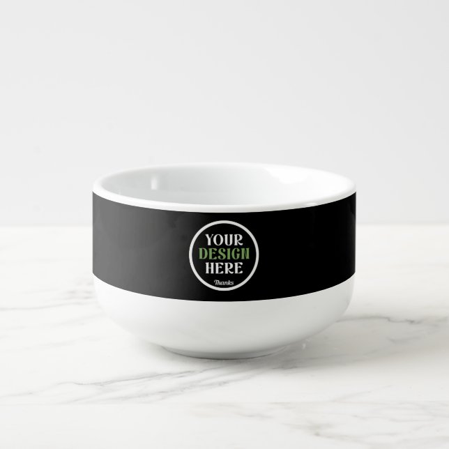 custom, unique, sleek & minimalist soup mug (Front)