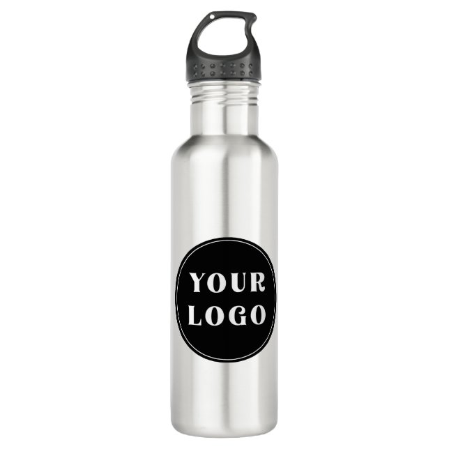 custom, unique, sleek & minimalist stainless steel water bottle (Front)