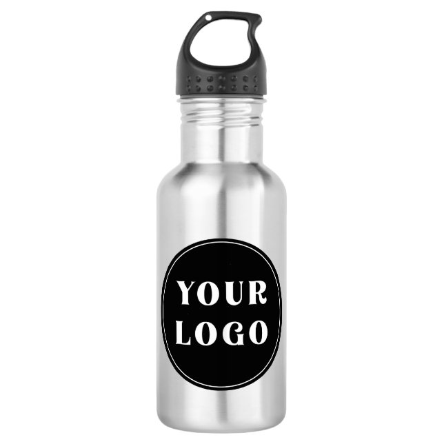 custom, unique, sleek & minimalist stainless steel water bottle (Front)