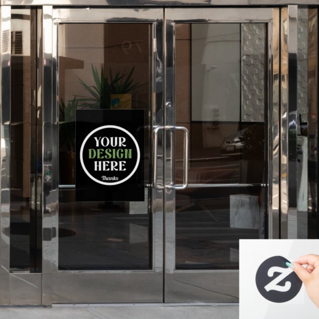 custom, unique, sleek & minimalist window cling (Office Door)