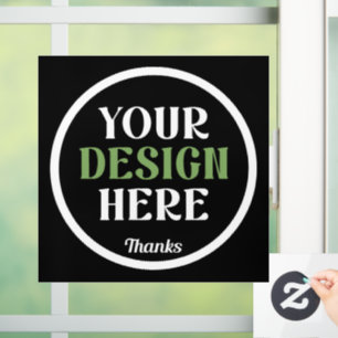 custom, unique, sleek & minimalist window cling