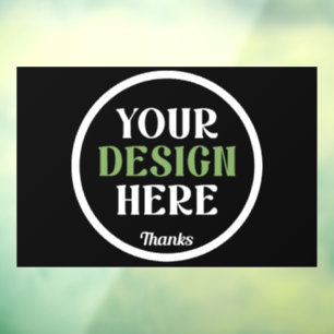 custom, unique, sleek & minimalist window cling