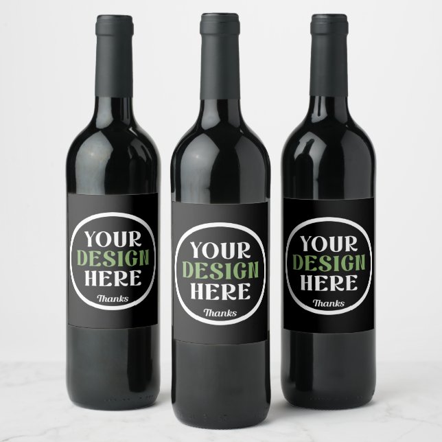custom, unique, sleek & minimalist wine label (Bottles)