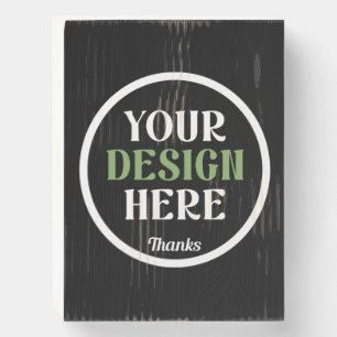 custom, unique, sleek & minimalist wooden box sign