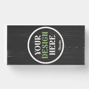 custom, unique, sleek & minimalist wooden box sign