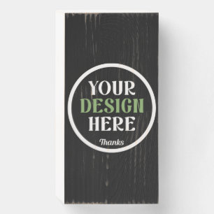 custom, unique, sleek & minimalist wooden box sign