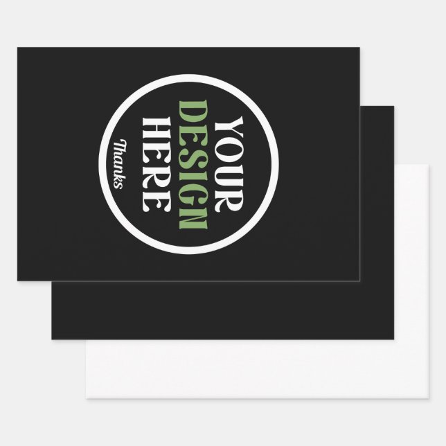 custom, unique, sleek & minimalist wrapping paper sheets (Set)