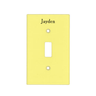 Custom Unisex Name Baby Kid's Yellow Single Light Switch Cover