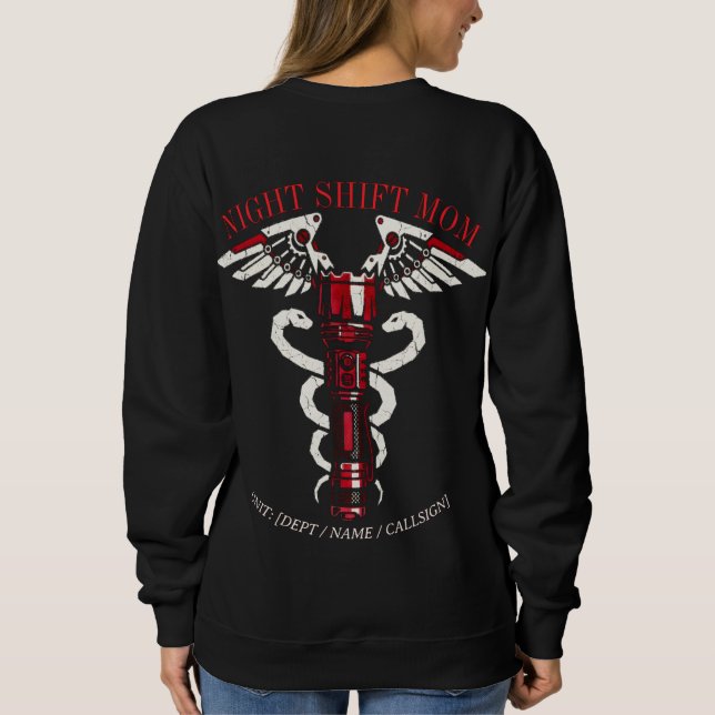 Custom Unit Medic Mom Gear Bag Tactical Patch Sweatshirt (Back)