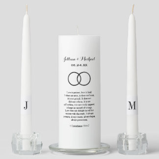 Custom Unity Candle Set | Corinthians in Black