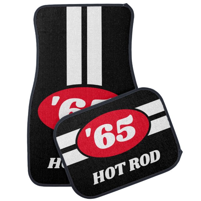 Custom universal classic hot rod car floor mat set (Set)