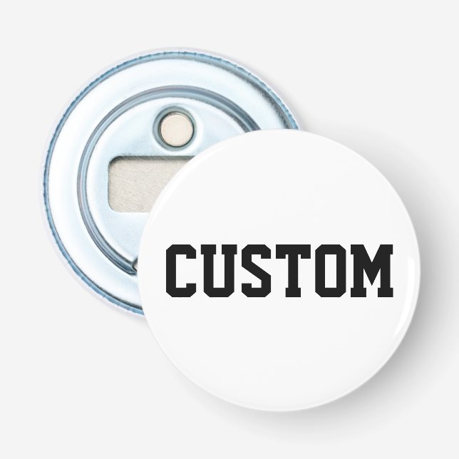 Custom University College Letter Dad Gift for him Bottle Opener (Front)