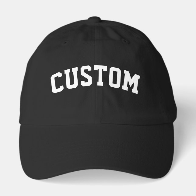 Custom University College Letter Grad Gift for her Hat (Front)