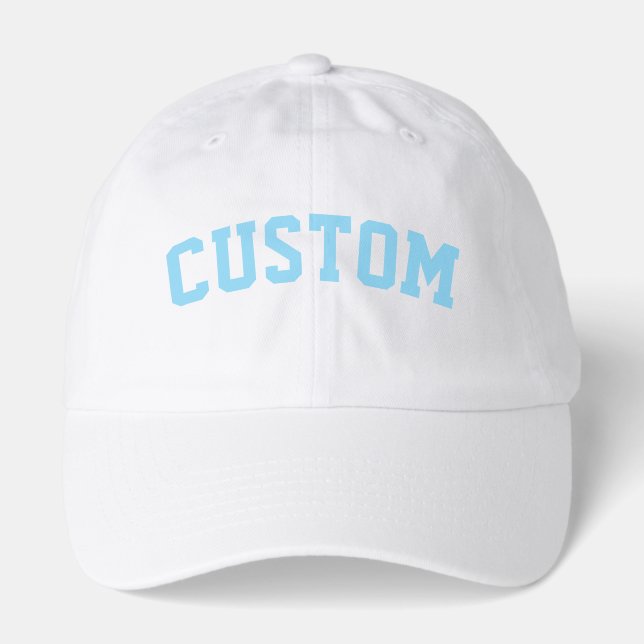 Custom University College Letter Grad Gift for her Hat (Front)