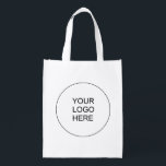Custom Upload Add Business Company Logo Here Grocery Bag<br><div class="desc">Custom Upload Add Business Company Logo Here Trendy Grocery Bag.</div>