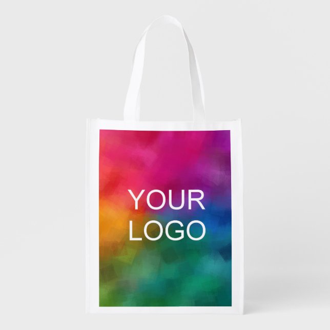 Custom Upload Add Image Logo Photo Template Grocery Bag (Front)