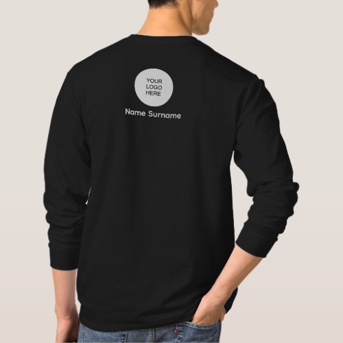 Custom Upload Add Your Company Logo Mens Work T_Shirt