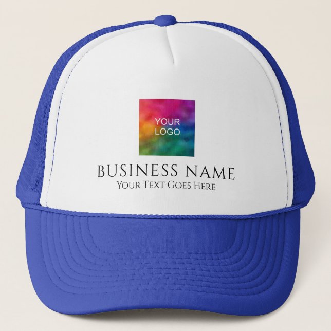 Custom Upload Business Company Logo Here Trucker Hat (Front)