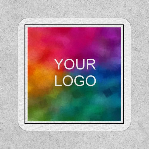 Custom Upload Business Logo Add Text Template Patch