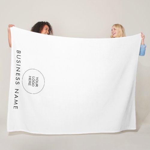 Custom Upload Company Logo Here Add Text Large Fleece Blanket