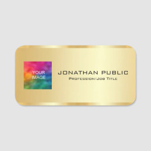 Custom Upload Employee Photo Or Logo Here Template Name Tag