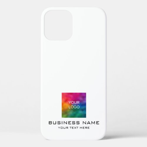 Custom Upload Your Business Logo Here Add Text iPhone 12 Case