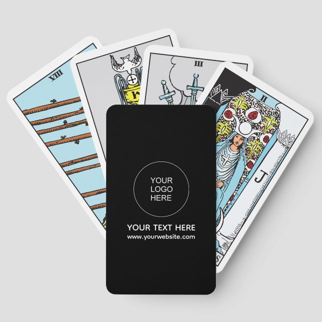 Custom Upload Your Business Logo Here Tarot Cards (Back)