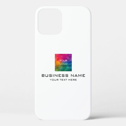 Custom Upload Your Company Business Logo Here iPhone 12 Case