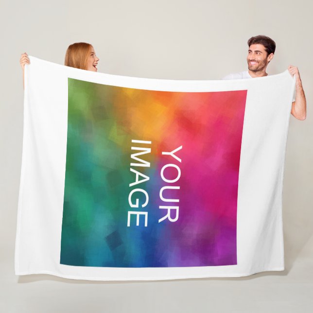 Custom Upload Your Image Photo Picture Or Logo Fleece Blanket (In Situ)