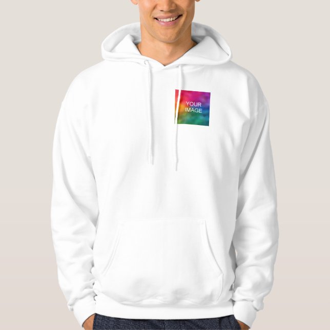 Custom Upload Your Logo Image Template Men's Basic Hoodie (Front)