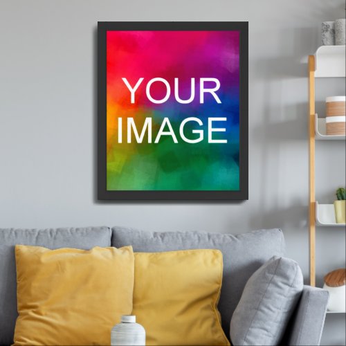 Custom Upload Your Photo Elegant Modern Template Framed Art