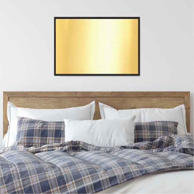 Custom Upload Your Photo on Blank Gold Background Canvas Print (Insitu(Bedroom))