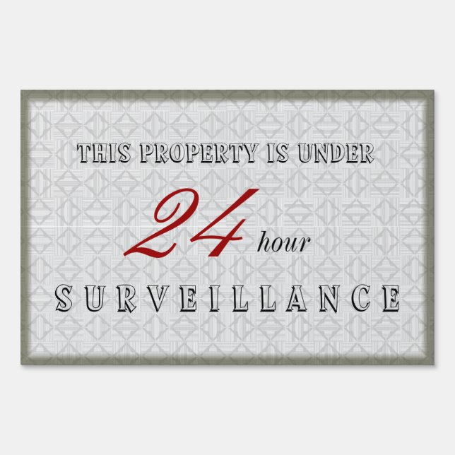 Custom Upscale Home and Business Surveillance Sign (Front)