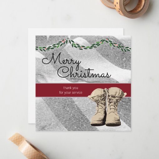 Custom US Military Christmas Cards Soldiers Zazzle