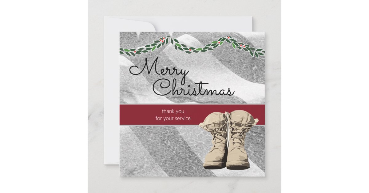 Custom US Military Christmas Cards Soldiers Zazzle