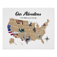 Custom USA Family Travel Add Your Photos Collage