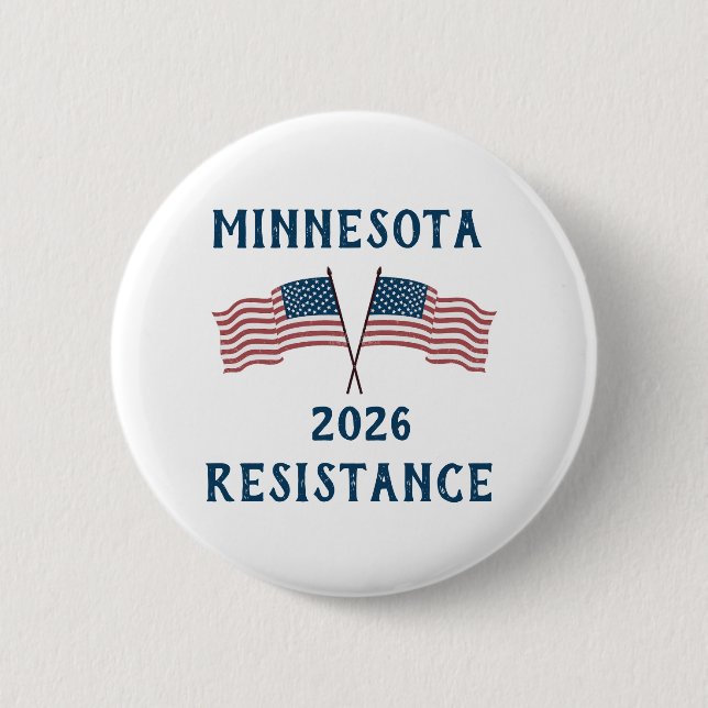 Custom USA Flag Resistance  Button (Front)