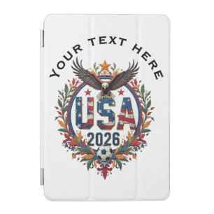 Custom USA National Soccer Bald Eagle Logo iPad Mini Cover