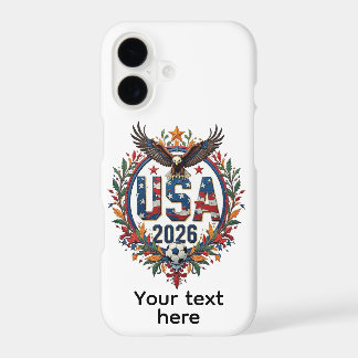 Custom USA National Soccer Bald Eagle Logo iPhone 17 Case