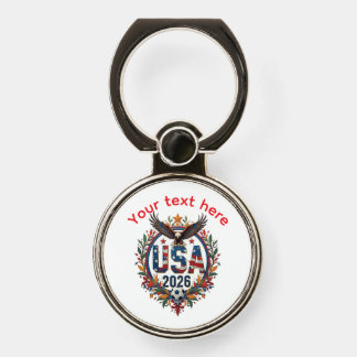 Custom USA National Soccer Bald Eagle Logo Phone Ring Stand