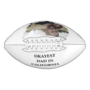 Custom USA photo Okayest dad Fathers day Football